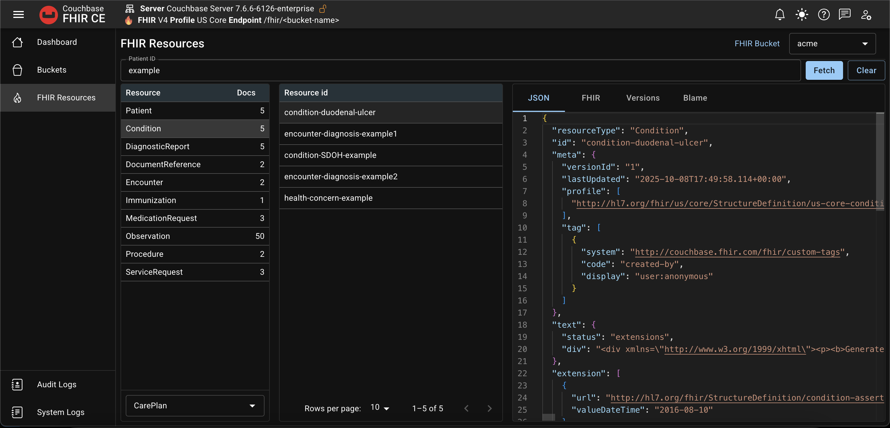Other resources filtered by the same Patient